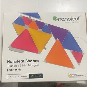 Nanoleaf Mini Triangles Smarter Kit w10 Light Panels And smart kit  7 triangle